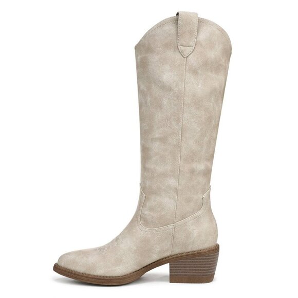 Blowfish Malibu Womens Radio Almond Toe Slip On Western Boot Bone Size 9 NIB - Picture 2 of 4